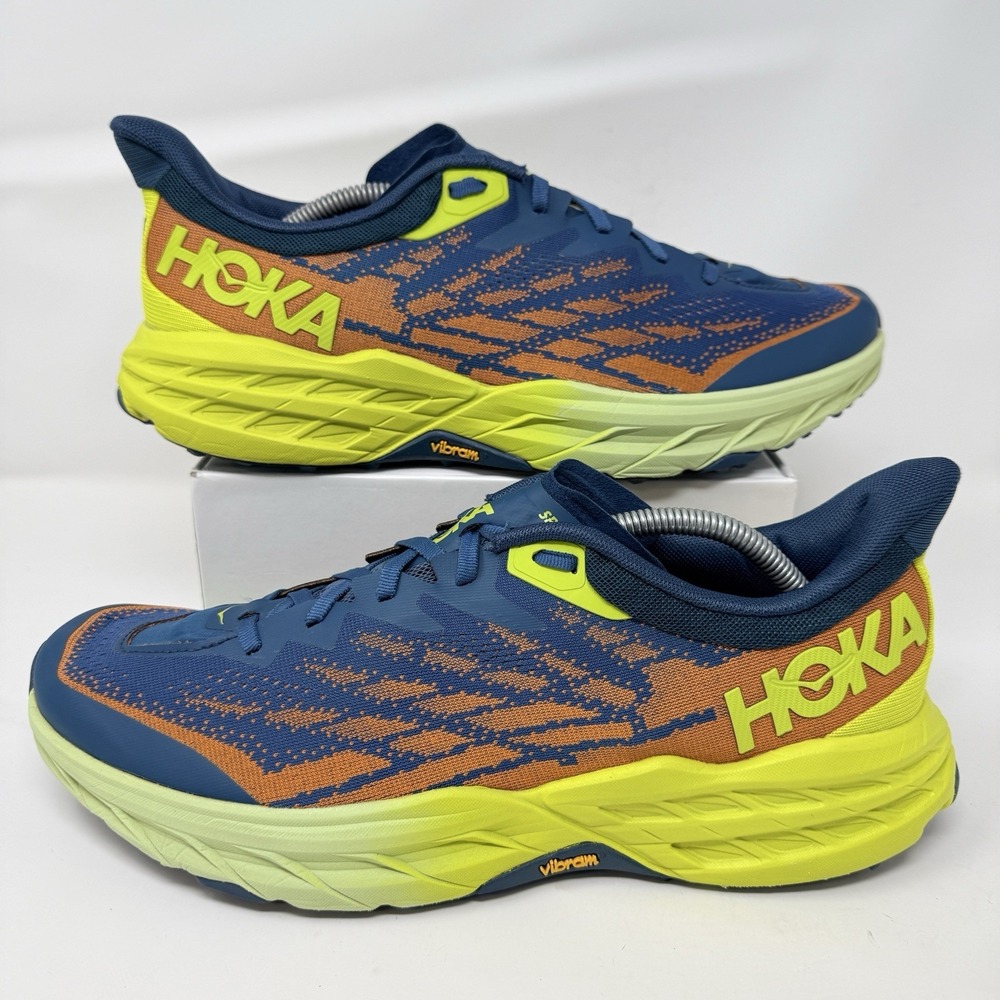 Hoka One One Speedgoat 5 Mens Size 12 D Running Shoes 1123157 BCEP Blue Coral